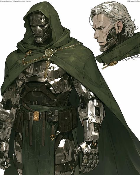 Marvel Comics Heroes, Fantastic Four The Thing, Dr Doom Armor, Dr Doom Concept Art, Doctor Doom Concept Art, Dr Doom Fan Art, Doctor Doom Mask, Dr Doom Pfp, Dr Doom Drawing