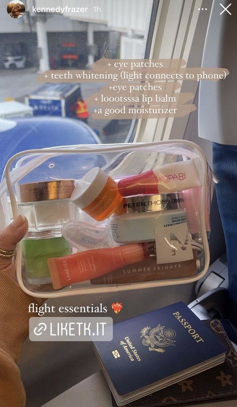 Airport Skin Care, Plane Skincare, Airplane Skincare, Airport Makeup, Travel Bag Essentials, Purse Essentials, Handbag Essentials, Bag Essentials, Best Moisturizer