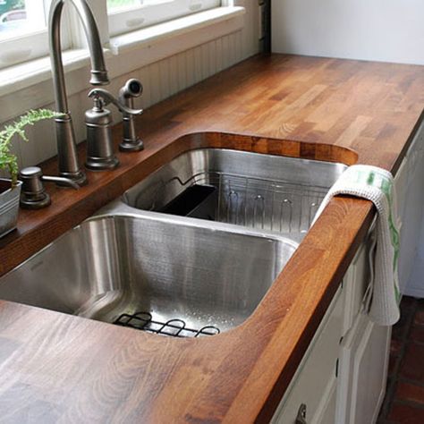 IKEA Butcher Block Countertops - Best Treatments? Ikea Butcher Block Countertops, Ikea Butcher Block, Countertops Wood, Wood Countertops Kitchen, Replacing Kitchen Countertops, Wooden Countertops, Diy Kitchen Countertops, Outdoor Kitchen Countertops, Kitchen Countertop Materials