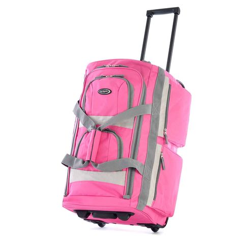 Pink Suitcase, Suitcase Bag, Inline Skate, Bag Suitcase, Black Hot Pink, Metal Ball, Luggage Bag, Luggage Sets, Duffel Bag