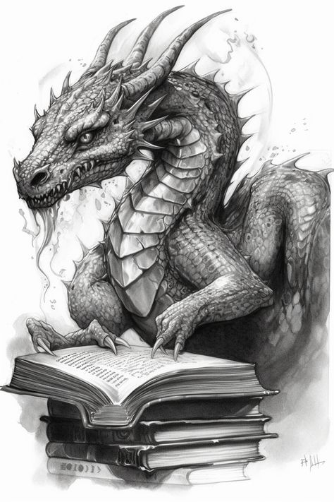 Dragon Drawing Sketches Realistic, Book Dragon Tattoo, Crazy Sketches, Realistic Dragon Drawing, Tree Tattoo Drawings, Girly Thoughts, Tattooed Lady, Realistic Dragon, Bookish Tattoos