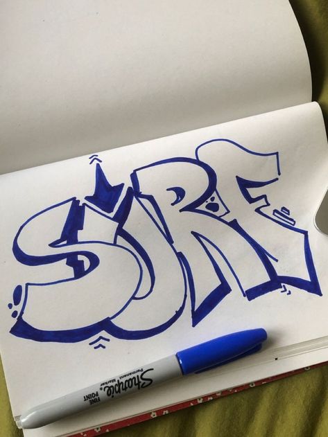 Surf Graffiti, Graff Art, Posca Marker, Graph Paper Drawings, Graffiti Words, Graffiti Writing, Graffiti Lettering Fonts, Graffiti Doodles, Graffiti Illustration