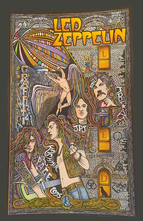 Physical Graffiti Physical Graffiti, Led Zeppelin Physical Graffiti, Led Zeppelin Art, Led Zeppelin Poster, Zeppelin Art, Led Zep, Album Cover Art, Band Posters, Led Zeppelin