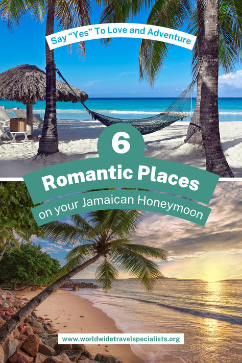 Plan your perfect honeymoon in Jamaica! Discover the top 6 romantic spots and the best activities for an unforgettable experience. From sunsets in Negril to the serene Blue Lagoon in Port Antonio, your dream honeymoon awaits. Click to read more! 💕 #Honeymoon #JamaicaHoneymoon #RomanticGetaway #WorldwideTravelSpecialists #TravelInspiration #SayYesToAdventure Places To Honeymoon, Jamaica Honeymoon, Perfect Honeymoon, Dream Honeymoon, Negril, Romantic Places, Blue Lagoon, Say Yes, Romantic Getaways