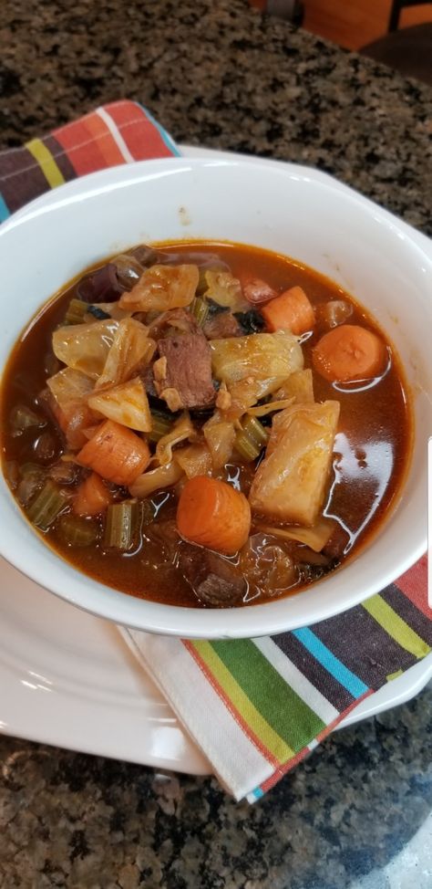 Farmer Soup, Fall Farmers Market, Homemade Beef Broth, Harvest Soup, Small Cabbage, Homemade Beef, Swiss Chard, Fresh Garlic, Beef Broth