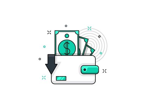 Icon design for Wololoapp website.  #3 Recieve cash back.  Thanks for watching! Cash Back Design, Iphone Wallpaper Pattern Purple, Wallet Illustration, Cash Logo, Book Publishing Logo, Pet Shop Logo Design, Wallet Icon, Candlestick Chart Patterns, Economics Project