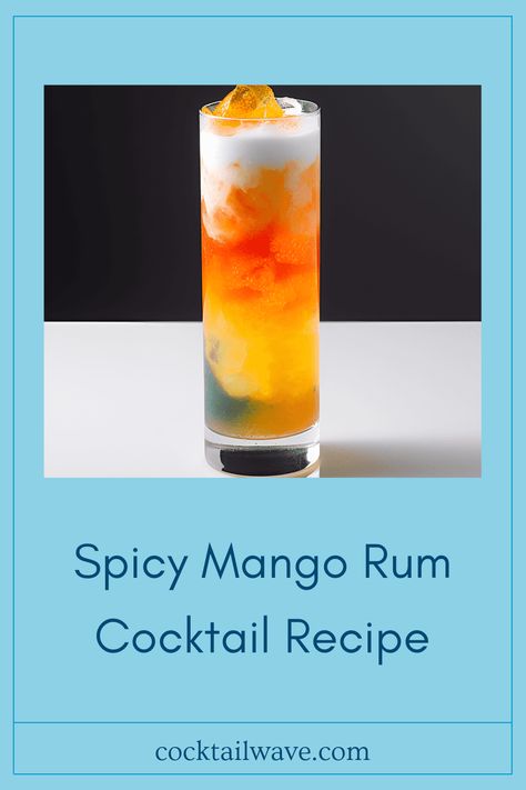 Looking for a unique cocktail? Try our spicy mango rum cocktail recipe! This drink features a blend of sweet mango, tangy lime, warm ginger, and a subtle heat of chili pepper, adding a delightful kick to your party. The rum brings a smooth and smoky note for a well-rounded experience. Perfect for a refreshing evening with friends or a solo treat, this cocktail will spice up your night with its fusion of flavors. Bacardi Mango, Honey Mango, Mango Chili, Mango Rum, Spicy Drinks, Rum Cocktail Recipes, Chili Mango, Party Cocktails, Unique Cocktails