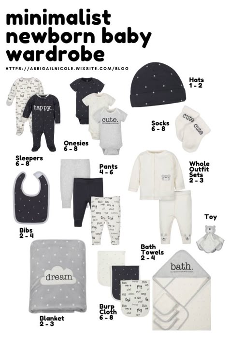 Newborn Clothes Checklist, Minimalist Baby Clothes, Baby Hospital Bag, Baby Wardrobe, Perfect Capsule Wardrobe, Baby Routine, Baby Essentials Newborn, Newborn Baby Tips, Baby Clothes Organization