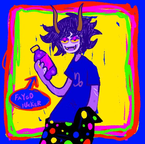 this is based off of art I saw on Pinterest but the og artist seems to be completely wiped from the internet so oopsies 4 Artists 1 Base, 1 Base 2 Artist, 2 Artists 1 Base, Gamzee Fanart, Gamzee Makara Fanart, Homestuck Halloween Icons, Gamzee Homestuck Fanart, Time Aspect Homestuck, Homestuck Tavros