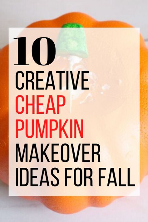 Plastic Pumpkins Makeover, Mantel Living Room, Pumpkin Makeover, Fall On A Budget, Spooky Halloween Crafts, Plastic Pumpkins, Fall Stuff, Dollar Store Hacks, Foam Pumpkins