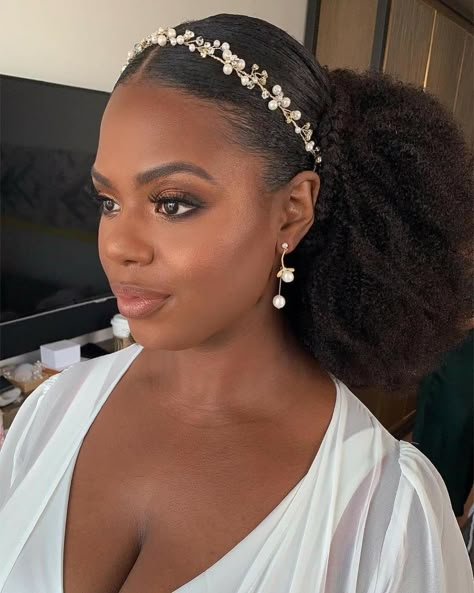 Natural Wedding Hairstyles For Long Hair, Curly Bridesmaid Hairstyles Black Women, Afro Bride Hairstyles, 4b Wedding Hairstyles, Natural Hairstyles For Black Women For Wedding, Afro Prom Hairstyles, Afro Hair Wedding Styles, 4c Bridal Natural Hairstyles, Wedding Hairstyles For Bridesmaids Black