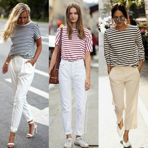 Cream Chinos Outfit Women, White Chinos Outfit Women, Chinos Outfit Women, Chinos Women Outfit, Chinos Outfit, Royal Blue Outfits, Khaki Pants Outfit, Outfit Informal, White Pants Outfit