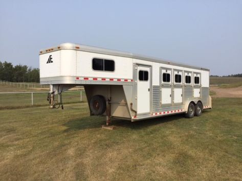 Gooseneck Horse Trailer, Horse Transport, Saddle Racks, Four Horses, Dream Horse Barns, Towing Vehicle, Dream Trucks, Fifth Wheel Trailers, Big Horses