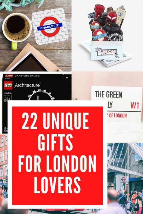 22 London gift ideas and London themed gifts sure to please anyone that loves London! Most can be purchased online as well as in the City. London Gift Ideas, London Living, London Lifestyle, London Gifts, Themed Gifts, London Love, Husband Birthday, The London, Gift Baskets