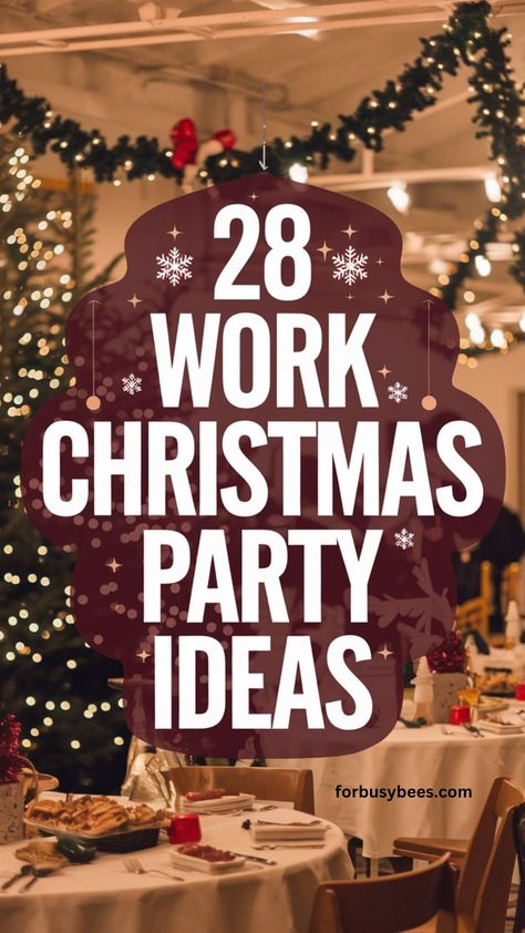 Work christmas party ideas Work Christmas Party Decor Ideas, Office Xmas Party Ideas, Christmas Resident Events Ideas Apartments, Fun Christmas Work Ideas, Christmas Party Ideas For Seniors, Christmas Party Office Ideas, Work Holiday Party Decorations, Christmas Pitch In Ideas, Office Party Christmas Decorations