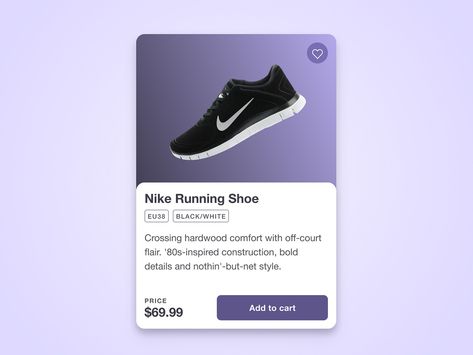 Ecommerce shoe product card Product Card Ui Design, Product Card Ui, Ecommerce Ui Design, Ui Cards, Product Card, Card Ui, Data Visualization Design, App Interface Design, Team Design