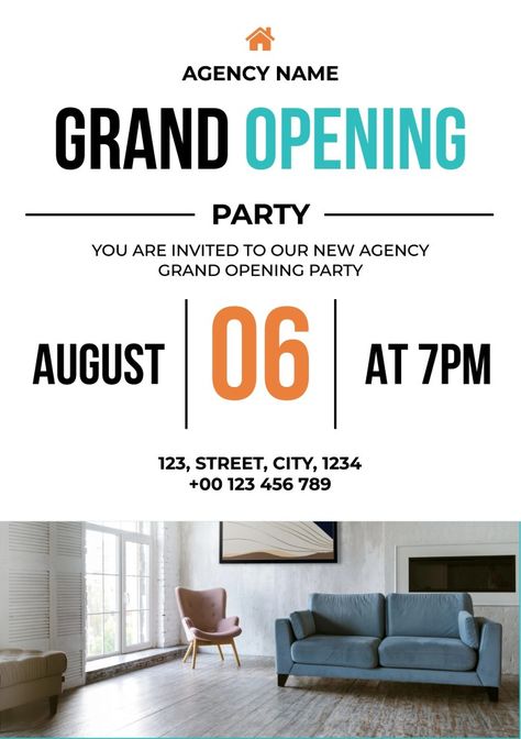 Professional New Real Estate Opening Invitation Real Estate Invitation, Opening Invitation, Grand Opening Party, Business Invitation, Real Estate Office, Brunch Invitations, Invitation Card Design, Real Estate Agency, Real Estate Companies