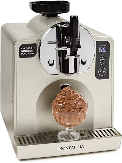 Nostalgia FDM1 Stainless Steel Easy-Dispensing Soft Serve & Frozen Dessert Machine, Makes 1 Quart of Ice Cream, Milkshakes, Frozen Yogurt, Gelato in Minutes, With LED Display Commercial Ice Cream Machine, Best Ice Cream Maker, Ice Cream Maker Machine, Soft Serve Ice Cream Machine, Italian Ice Cream, Dip Tray, Serve Ice Cream, Ice Cream Makers, Soft Serve Ice Cream