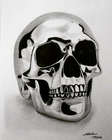 Chrome Skull Tattoo, Chrome Tattoo, Eye Pencil Drawing, Chrome Skull, Egyptian Eye Tattoos, Flash Drawing, Sea Turtle Pictures, Tattoo Style Art, Chicano Tattoos Sleeve