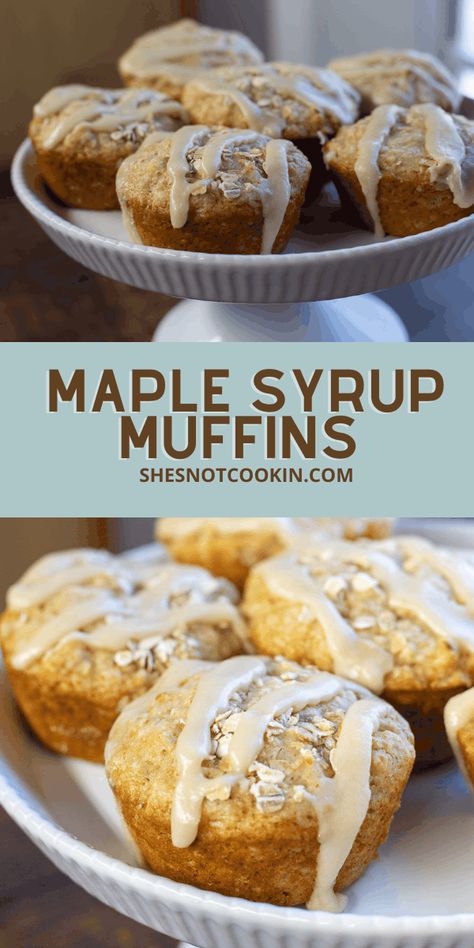 Maple Syrup Muffin Recipes, Maple Syrup Breakfast Recipes, Maple Blueberry Muffins, Maple Oat Muffins, Maple Recipes Baking, Real Maple Syrup Recipes, Maple Oatmeal Muffins, Deserts Made With Maple Syrup, Maple Syrup Bread