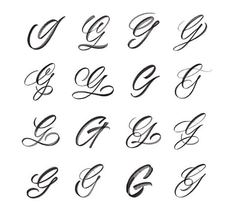 G In Cursive, Letter G Tattoo, Cursive Letters Font, Logo Play, Fancy Cursive, English Names, Typography Tattoo, Tattoo Lettering Design, Illustrator Design Tutorial