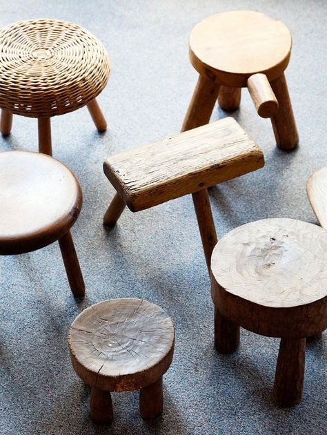 . Log Stools, Wood Stool, Wooden Stools, Take A Seat, Wooden Furniture, Wooden Chair, Kraken, Modern Industrial, Wood Design