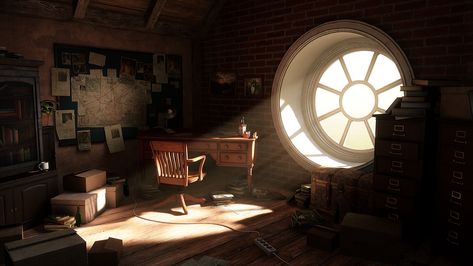 Detective Things, Detective Room, Mystery Board, 70s Aesthetic, Aesthetic Things, Environment Concept Art, Cool Chairs, Apartment Room, City Aesthetic