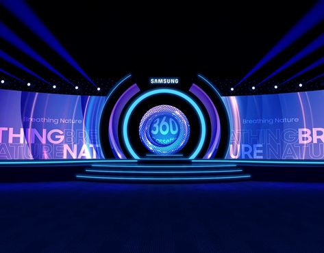 Event Ideas Event Technology Ideas, Corporative Events, Stage Backdrop Design, Launch Event Ideas, Event Booth Design, Art Advertising, Concert Stage Design, Event Technology, Corporate Event Design