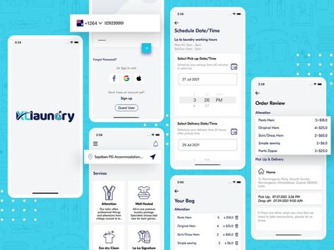 laundry app design Laundry App, App Wireframe, New Product Design, Booking Website, App Interface Design, Booking App, Splash Screen, App Interface, Laundry Service