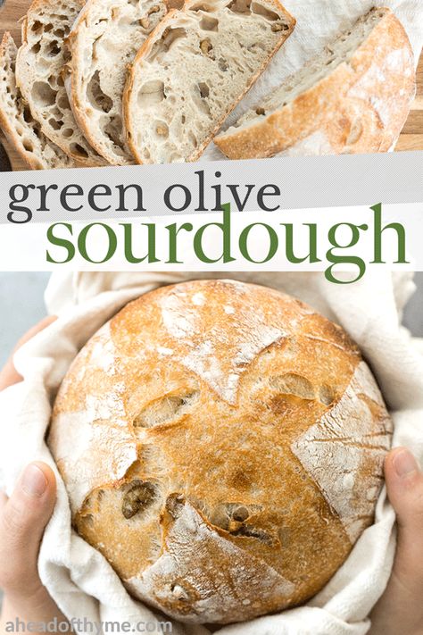 Green Olive Bread Recipe, Sourdough Bread With Olives, Sourdough Bread Artisan, Green Olive Sourdough Bread, Olive Sourdough Bread Recipe, Sourdough Olive Bread, Sourdough Olive Bread Recipe, Olive Sourdough Bread, Green Olive Bread