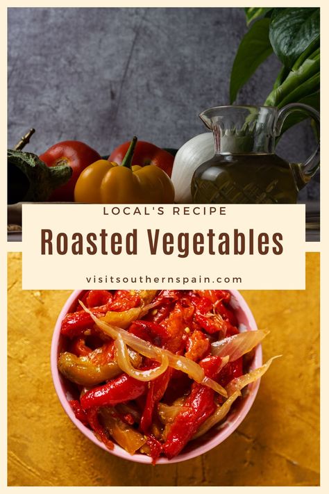 Spanish Roasted Vegetables, Vegetable Empanadas, Spanish Vegetables, Roasted Vegetables Recipe, Roasted Mediterranean Vegetables, Pan Roast, Roast Vegetables, Spanish Christmas, Tapas Recipes