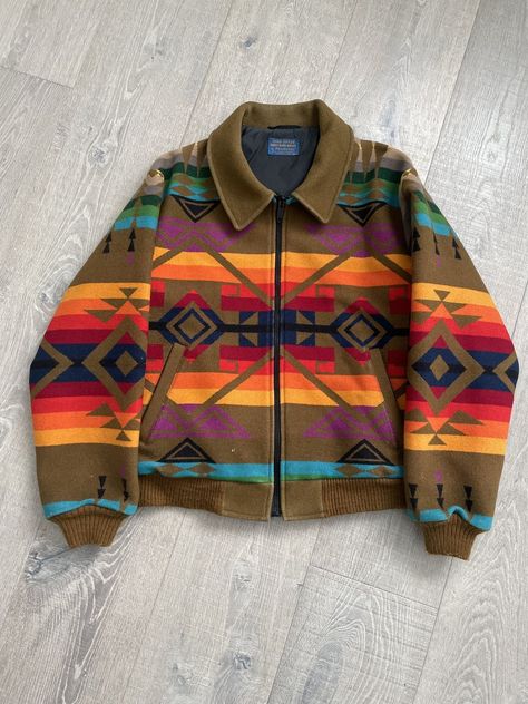 Vintage Vintage 80’s Pendleton HighGrade Westernwear Navajo Jacket m | Grailed Pendleton Jacket Outfit, Navajo Jacket, Jon Walker, Pendleton Jacket, Men's Outerwear, Fashion Wishlist, Mens Outerwear, My Brother, Western Wear