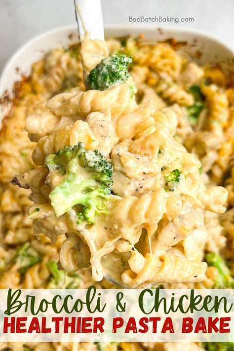 Broccoli chicken pasta bake Barilla Protein Plus Pasta Recipes, Chicken Broccoli Pasta Bake Easy, Chicken And Broccoli Baked Ziti, Cheesy Bacon Chicken Pasta With Broccoli, Chicken Broccoli Dinner Recipes, Healthy Chicken And Broccoli Pasta, Baked Chicken Broccoli Pasta, Chicken Pasta Oven Bake, Creamy Chicken Pasta Bake Recipes