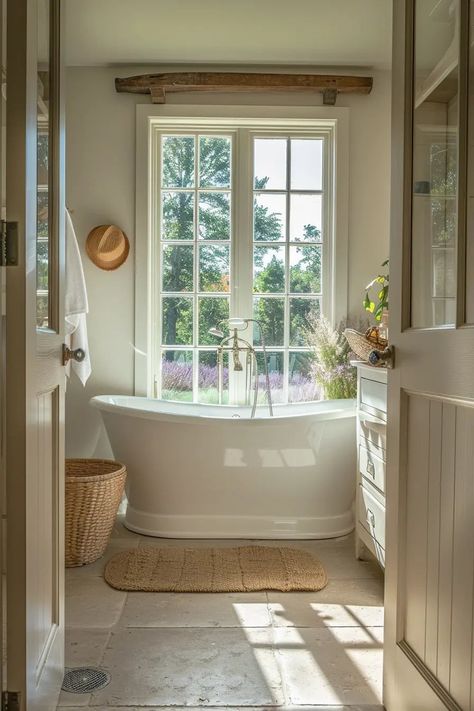 Master The Art Of French Country Bathrooms 50 Ways To Capture This Elegant Yet Rustic Look - Edward George Master Bath Cottage, Cottage Inspired Bathroom, Bathroom Ideas French, French Country House Provence, Modern French Country Bathroom, French Bathroom Design, French Country Bathrooms, English Country Bathroom, How To Arrange Living Room