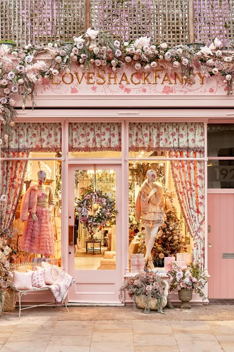 Love Shack Fancy, Boutique Interior, English House, West Village, Store Front, English Countryside, Window Display, Cottage Core, Store Fronts