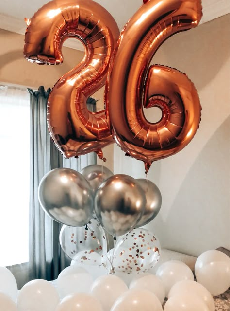 #birthdaypartyideas #birthdaydecoration #26balloons #birthdayballoons #birthday #chanellelegrange 26th Birthday Balloons, 26 Balloons, 26 Birthday, Birthday Balloons Pictures, Birthday Aesthetic, 26th Birthday, 2025 Vision, 2024 Vision, Birthday Balloons