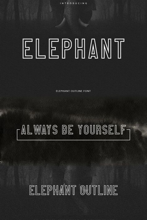 Amazing Free Font Alert - Get the Free Elephant Outline Font - a bold, powerful sans serif typeface. Elephant is perfect for branding projects, home-ware designs, product packaging, magazine headers  – or simply as a stylish text overlay to any background image. #Free #Outline #font for #Personal and #Commercial Use  More exciting #freebies to be discovered... Powerful Fonts, Outline Typography, Coding Ideas, Amazon Ecommerce, Outline Font, Elephant Outline, Photoshop Fonts, Font Handwriting, Fonts Handwriting