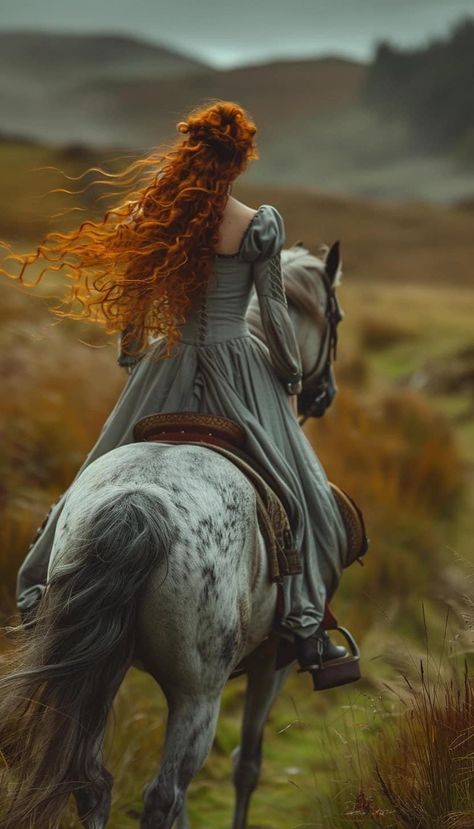 Fair Maiden, Red Haired Queen, Ancient Celtic Aesthetic, Commoner Aesthetic, Warrior Bride, Celtic Princess Aesthetic, Medieval Maiden, Old Princess Aesthetic, Fantasy Core Aesthetic