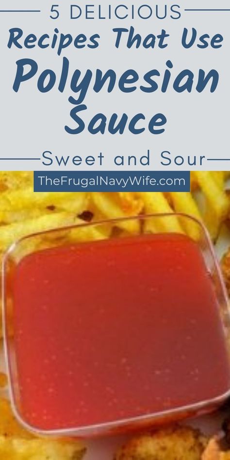 Check out these amazing Polynesian sauce recipes that will take your taste buds on a trip to paradise. Whether you're in the mood for chicken, pork, fish, or shrimp, we've got you covered. So get ready to fire up the grill and cook up some serious flavor with these delicious recipes. #saucerecipes #dippingsauce #frugalnavywife | Polynesian Sauce | Recipes | Dinner | Sauce Recipes | Recipes With Polynesian Sauce, Hawaiian Sauce Recipes, Polynesian Sauce Chicken, Polynesian Sauce Recipe, Hawaiian Sauce, Polynesian Chicken, Polynesian Recipes, Homeschool Meals, Polynesian Sauce