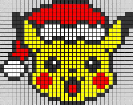 Perler Christmas Patterns, Christmas Perler Beads Patterns, Grinch Pixel Art, Pixel Art Pattern Pikachu, Grinch Perler Bead Patterns, Pixel Art Pattern Ideas, Pokemon Christmas Pixel Art, Christmas Pixel, Pixel Art Pokemon Pikachu