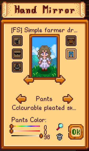 FS Simple farmers dresses at Stardew Valley Nexus - Mods and community Stardew Valley Characters Design, Stardew Valley Flower Dance Dress, Stardew Valley Aesthetic Mods, Stardew Valley No Mods, Stardew Valley Character Design Ideas, Stardew Valley Mods Portraits, Stardew Valley Chest Organization, Stardew Valley Clothes Mod, Stardew Valley Mods Clothes