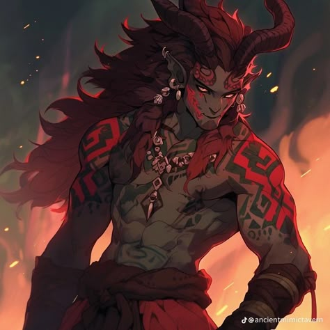 Tiefling Draconic Sorcerer, Dnd Tiefling Barbarian, Tiefling Barbarian Male, Oni Oc Male, Tiefling Oc Male, Dragon Human Form Male, Oni Character Art, Warrior Character Design Male, Oni Character Design Male