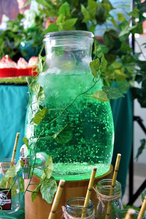 Dinosaur Drinks Birthday Parties, Dinosaur Party Drinks, Dinosaur Drink Ideas, Dinosaur Cocktails, Dinosaur Drinks, The Good Dinosaur Cake, Dinosaur Rawr, Dinosaurs Birthday Party, Party Juice