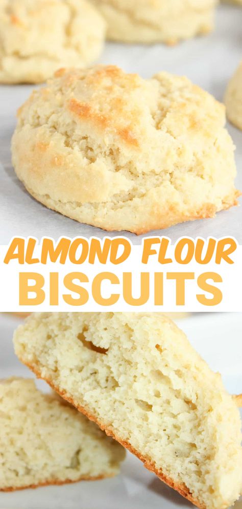 Looking for a quick gluten free biscuit recipe?  These Almond Flour Biscuits are the perfect choice.  This easy bread recipe makes a nice fluffy biscuit. Gluten Free Biscuit Recipe, Almond Flour Biscuits, Easy Bread Recipe, Flour Biscuits, Almond Flour Bread, Gluten Free Biscuits, Keto Biscuits, Biscuits Easy, Low Carb Low Sugar