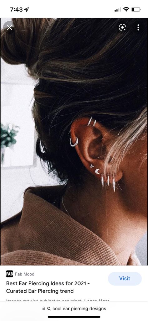 Ear Piercing Styling, Single Ear Piercing, Piercing Styling, Curated Ear Piercing, Cartilage Piercing Hoop, Minimalist Ear Piercings, Double Ear Piercings, Pretty Nose, Earring Piercing