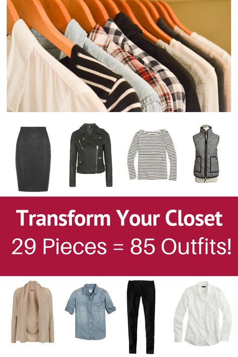 Transform Your Closet with The Essential Capsule Wardrobe E-Book: Winter 2015 Collection.  Turn 29 Pieces into 85 Outfits! Wardrobe Checklist, 27 Piece, Weekend Packing, Classy Yet Trendy, Capsule Closet, Packing Guide, Closet Wardrobe, Wardrobe Clothes, Outfits Classy