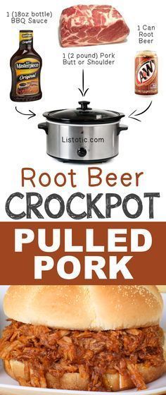 12 Mind-Blowing Ways To Cook Meat In Your Crockpot Root Beer Pulled Pork, Rootbeer Pulled Pork, Beer Pulled Pork, Cook Meat, Crockpot Pulled Pork, Pulled Pork Recipes, Crockpot Pork, Crockpot Dishes, Easy Slow Cooker Recipes