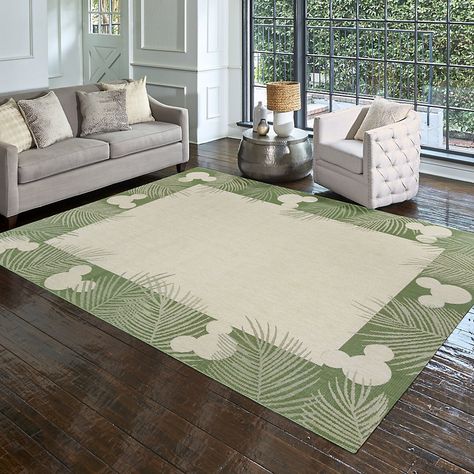 Disney's Mickey Mouse Palm Border Indoor Outdoor Rug | Kohls Disney Rug, Tropical Area Rugs, Tiki Style, Sisal Rugs, Flatweave Area Rug, Natural Sisal, Flat Woven Rug, Rug Direct, Woven Rugs