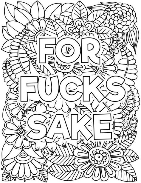 Pin on Adult coloring pages Curse Word Coloring Book, Adult Coloring Books Swear Words, Free Adult Coloring Printables, Adult Coloring Books Printables, Summer Coloring, Swear Word Coloring Book, Adult Colouring Printables, Queen Tattoo, Swear Word Coloring