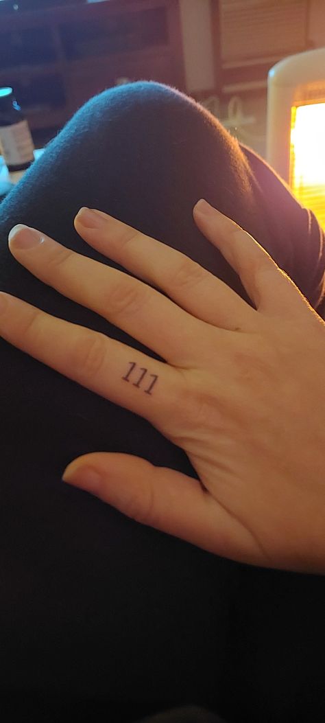 Dainty finger tattoos 111 Finger Tattoo, Number Finger Tattoo, Dainty Finger Tattoos, 111 Angel Number, Finger Tattoo, Angel Number, Finger Tattoos, Fish Tattoos, Jesus Fish Tattoo